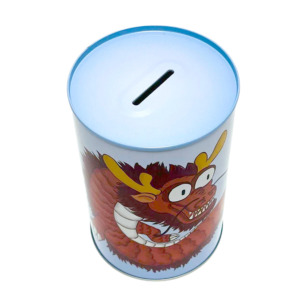 Factory Wholesale Tinplate Money Storage Container Cylindrical Shape Metal Box Packaging Coin Bank Kids Piggy Bank Tin Can