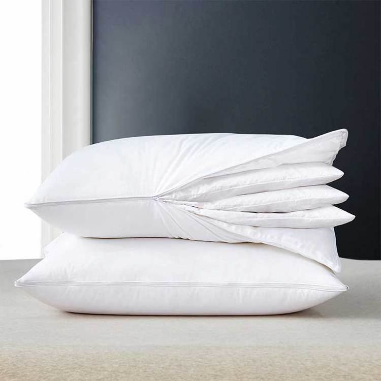 Wholesale Feather Duck Down Machine Washable Almohada Pillow Inserts Decorative Pillows Down Filled Cushion