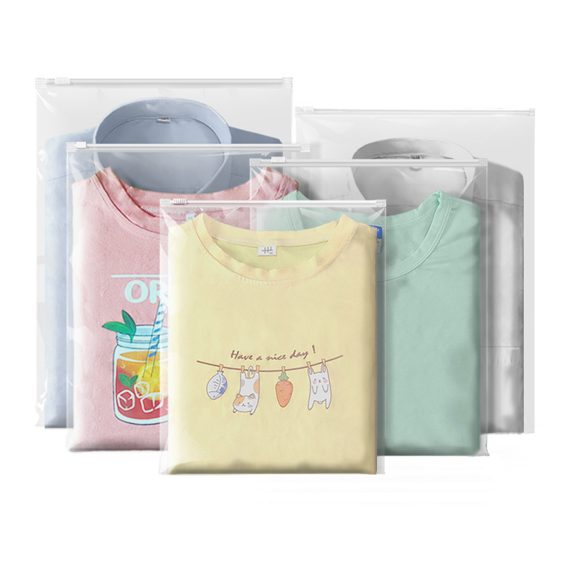 Wholesale custom zip lock plastic bags with logo clothing packaging PE bags printed tshirt plastic poly pouch