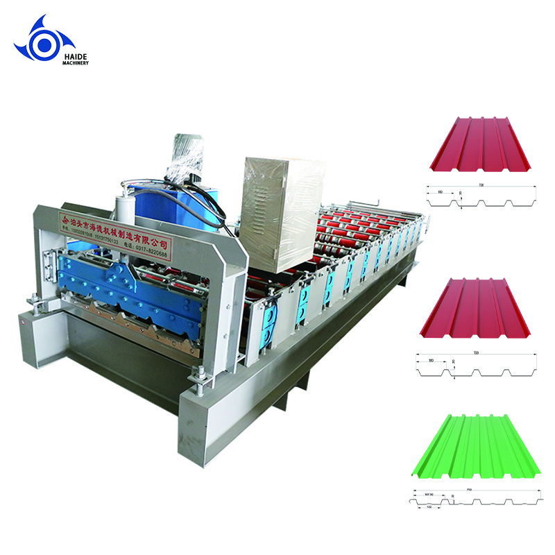 HAIDE New Arrivals fully automatic drip edge roll forming machine self lock roofing sheet making machine