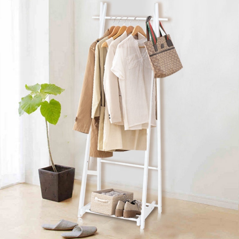 popular modern simple design office used foldable wooden coat hanger stand