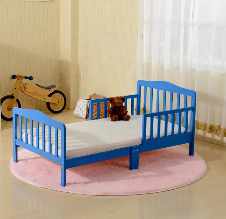 Factory supply pine wood children toddler bed kids single bed