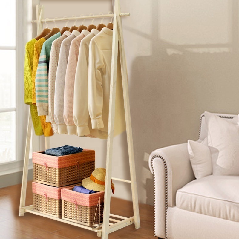 popular modern simple design office used foldable wooden coat hanger stand