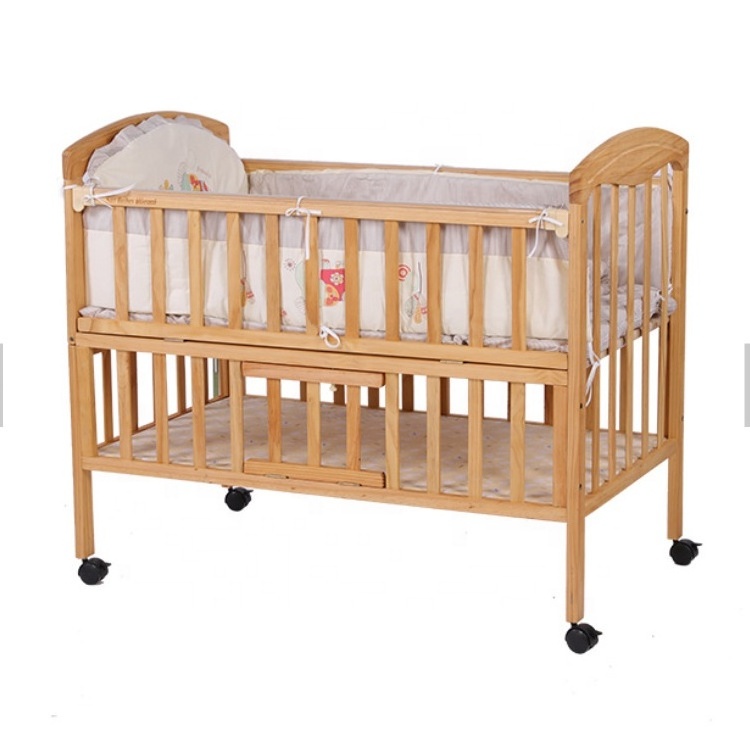 Environment Friendly NZ Pine Wood Baby Bed Nest/Baby Armable Crib