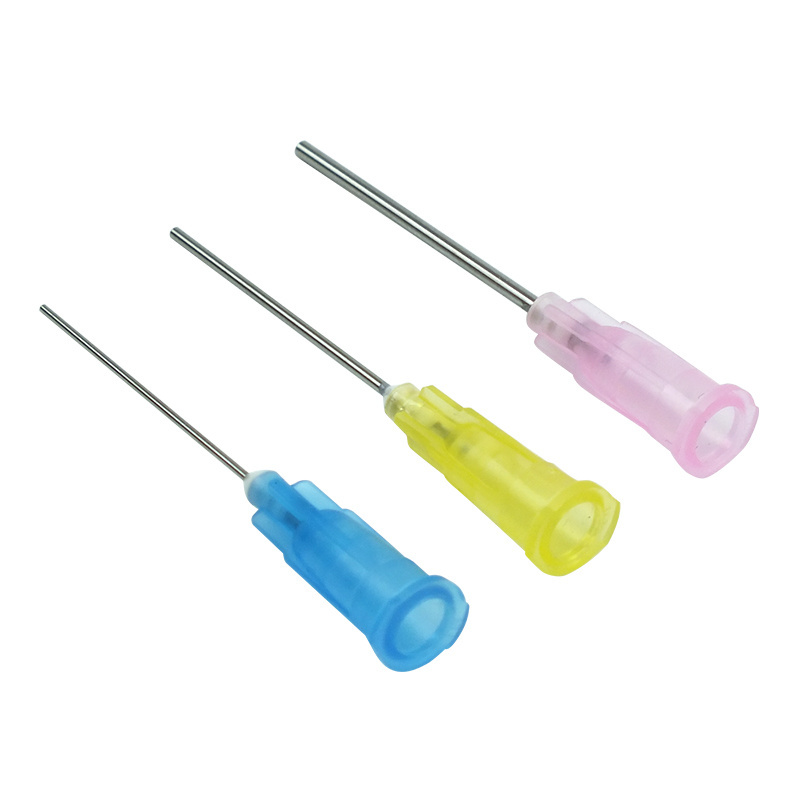 Professional  Plastic and stainless steel 1 inch bayonet syringe metal needle tip glue dispenser needle dispensing tip