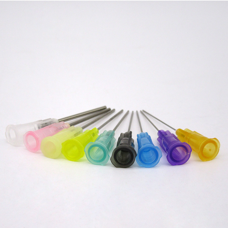 Professional  Plastic and stainless steel 1 inch bayonet syringe metal needle tip glue dispenser needle dispensing tip