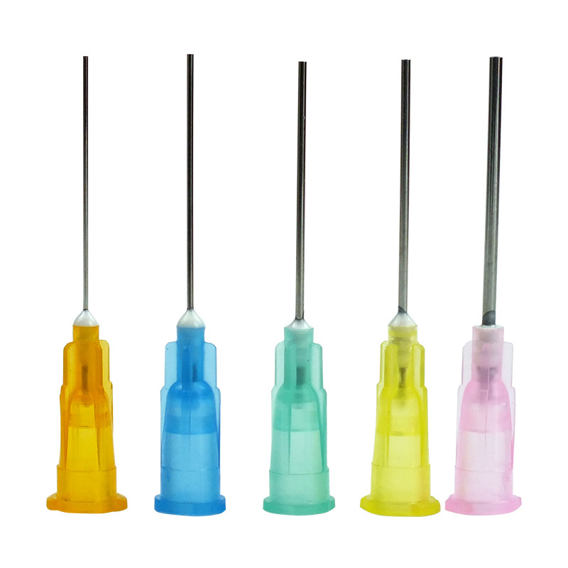 Professional  Plastic and stainless steel 1 inch bayonet syringe metal needle tip glue dispenser needle dispensing tip