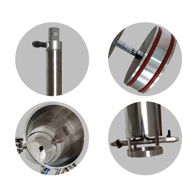 Factory Supply 2.5L cylinder piston Stainless steel  high-viscosity glue pressure barrel mixing tank