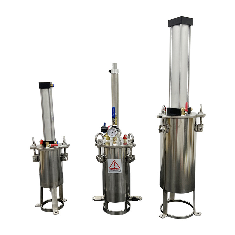 Factory Supply 2.5L cylinder piston Stainless steel  high-viscosity glue pressure barrel mixing tank