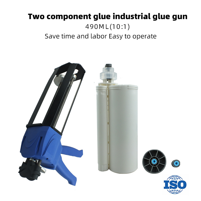 Factory Wholesale Precise Large Capacity 490ml 10:1 Two Component Plastic AB Manual Push Glue Gun