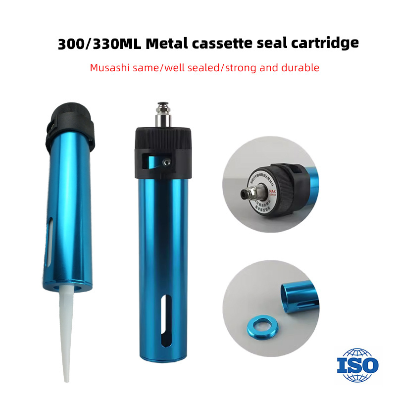 New Musashi Sealed Cartridge 300/330ML Sealant Barrel Pneumatic Syringe Glue Dispensing Syringe Dispensing Barrel Cylinder