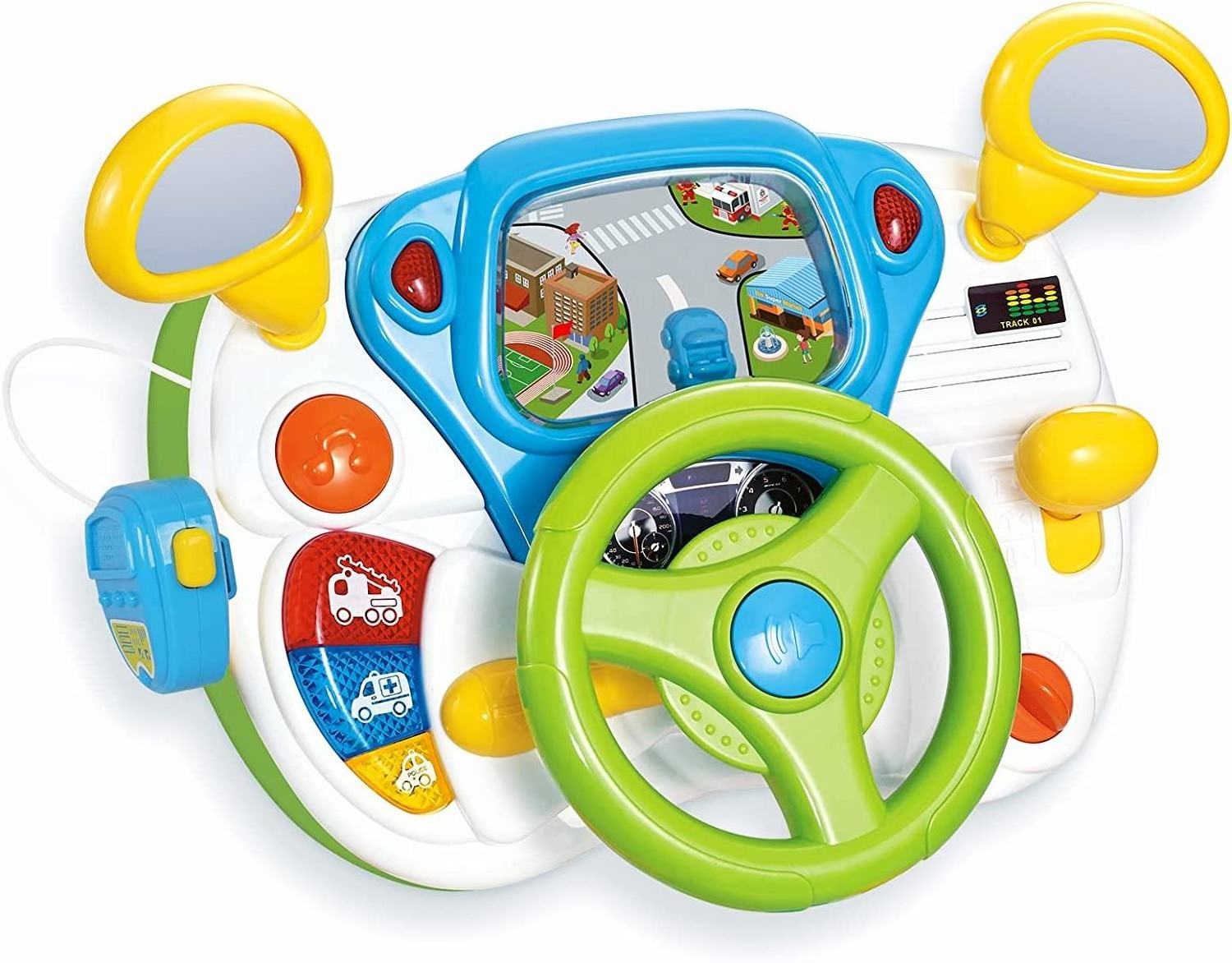 Steering Wheel Toys for Toddler Boys Girls,Interactive & Learning Baby Car Seat Toys for Infant Preschool Kids