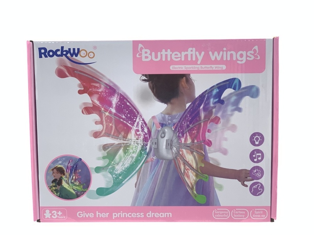 New Arrived Electric Toy Dress Up Fairy Princess Led Light Girls Decor Glowing Angel Butterfly Fairy Wings For Kids