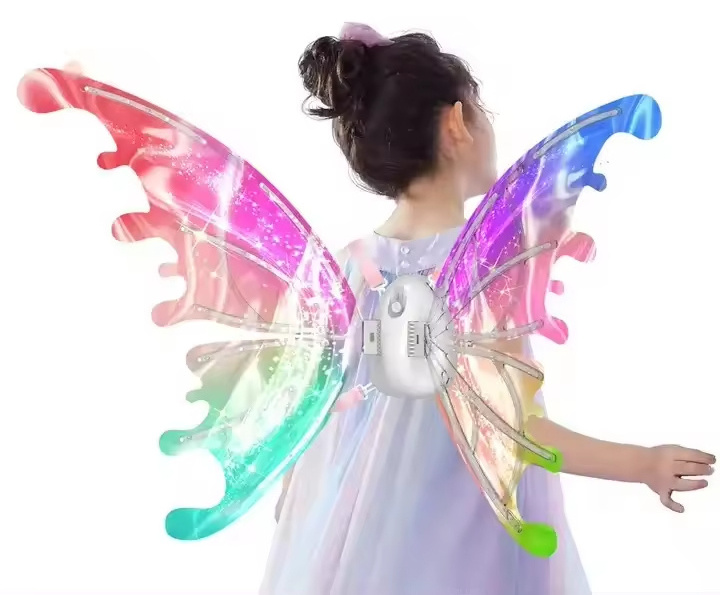 New Arrived Electric Toy Dress Up Fairy Princess Led Light Girls Decor Glowing Angel Butterfly Fairy Wings For Kids