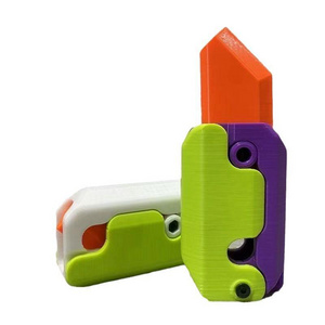 2023 New Fidget Toys Sensory Anxiety Stress Relief Plastic Carrot Toy Knife 3D Printing Gravity Knife Toy