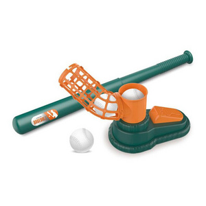 Toddler Sports Kids Baseball Pitching Machine - Pop A Pitch Baseball Batting Machine with Youth Bat + Plastic Baseballs