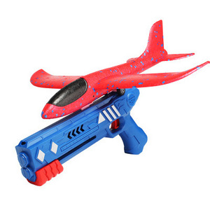 Boy Shooting Game LED Flying Aircraft Catapult Throwing Foam Plane Light Gun