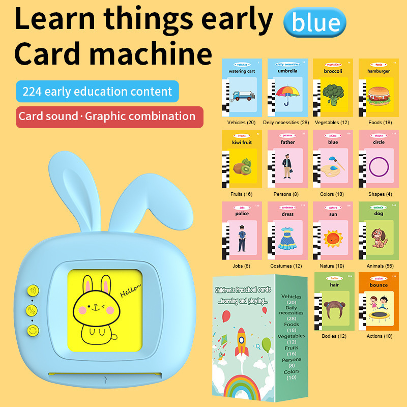 Learning Toys Educational Kid English Toy Talking Flash Card Machine Electronic Book Reading Gadget