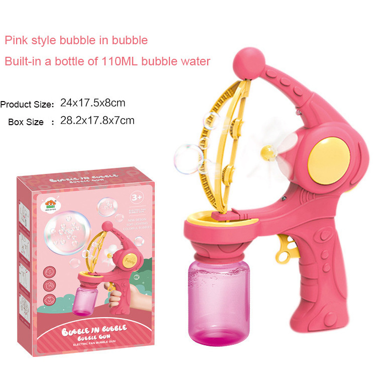 Outdoor Kids Water Auto Battery Bubble Launcher Bubble Machine Maker Blower Bubble Gun