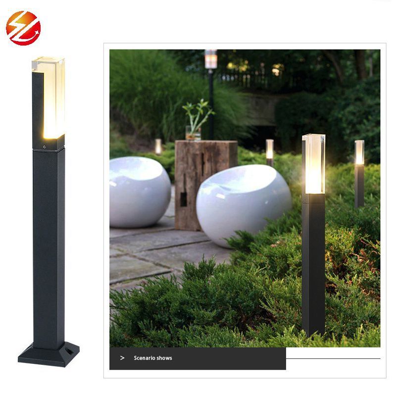 New Style LED Garden Waterproof  Lawn Lamp Modern Aluminum Pillar Light Outdoor Courtyard Villa Landscape Lawn Bollards Light