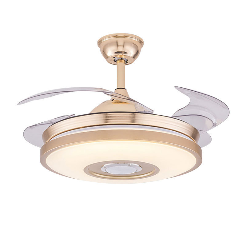 Super Affordable LED Ceiling Fan Frequency Conversion Speaker Chandelier Ceiling Fan Light with Led Light 42 Inch Luminous Fan