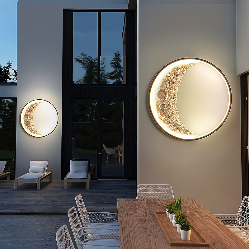 Indoor Corridor Background Wall Light LED Modern Art Wall Lamp Moon Modeling Star Decorative Moon Lamp