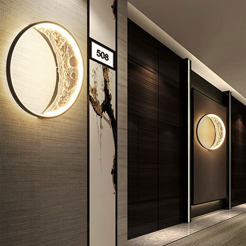 Indoor Corridor Background Wall Light LED Modern Art Wall Lamp Moon Modeling Star Decorative Moon Lamp