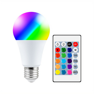 2022 New Design Colorful Dimmable Remote Control LED Bulb Color Change Light RGB Bulb Rgb Multi-color E27 LED Bulb