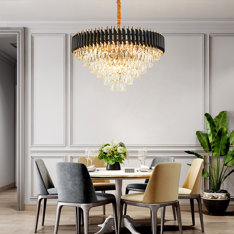 Contemporary Classic Designer Room Decoration Pendant Light Led Chandelier K9 Crystal Modern Ceiling Luxury Circle PENDANT Light