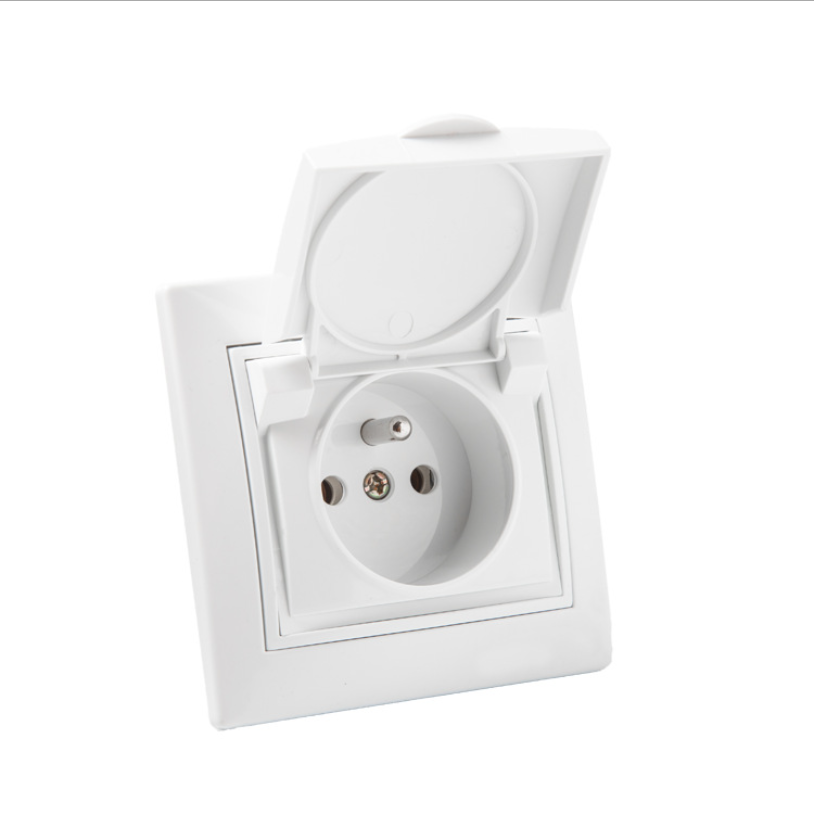 European French standard socket switch 16A 2P+T prise 2P+E Outlet Prise etanche Waterproof socket