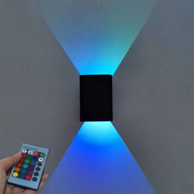 Indoor LED color modeling wall lamp corridor bar club RGB wall light remote control color of Color variable light wall