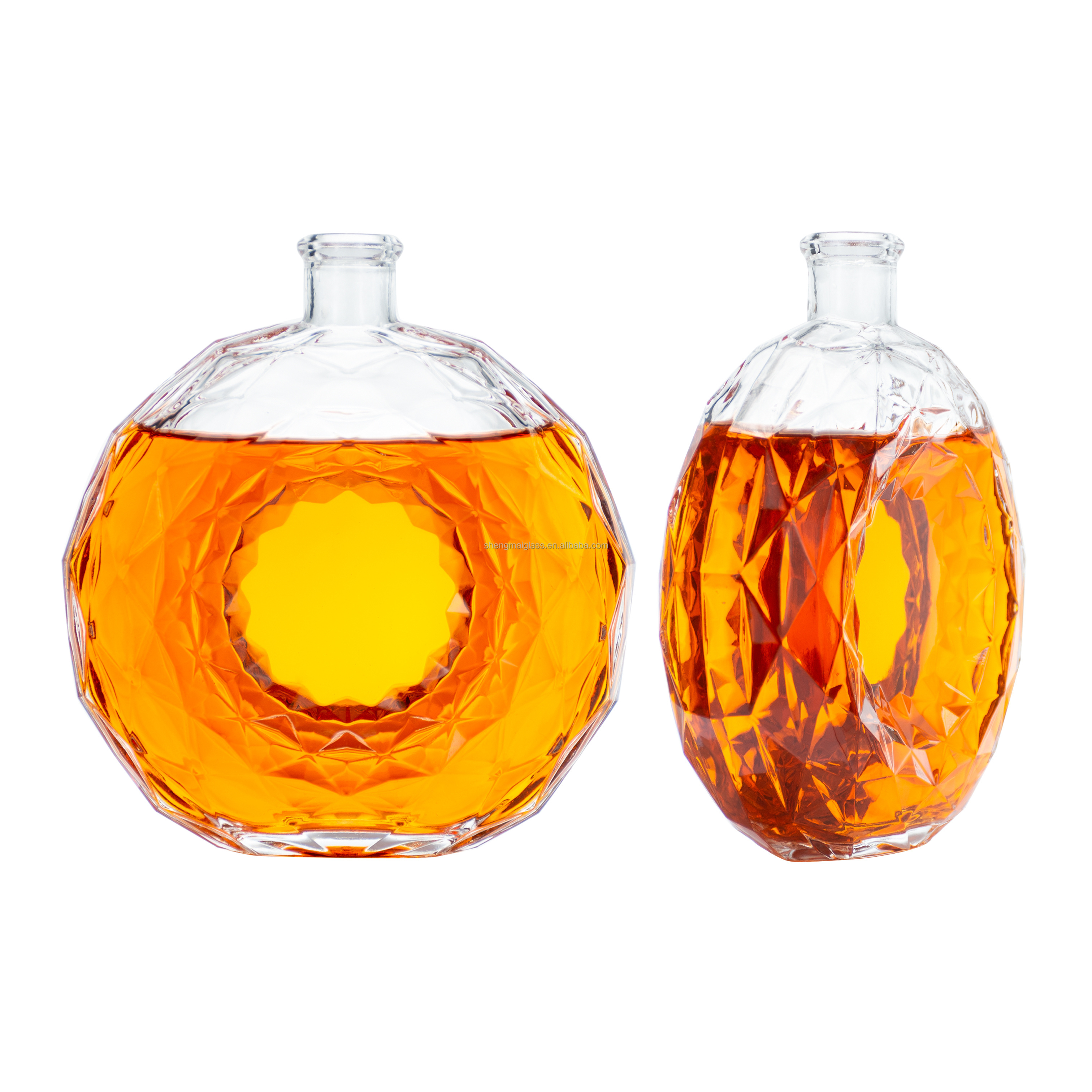 Good Price Round Brandy Bottle Empty Brandy Glass Bottles 500ml 700ml 750ml 1000ml For Vodka Whiskey Whisky Liquor Spirits Fill