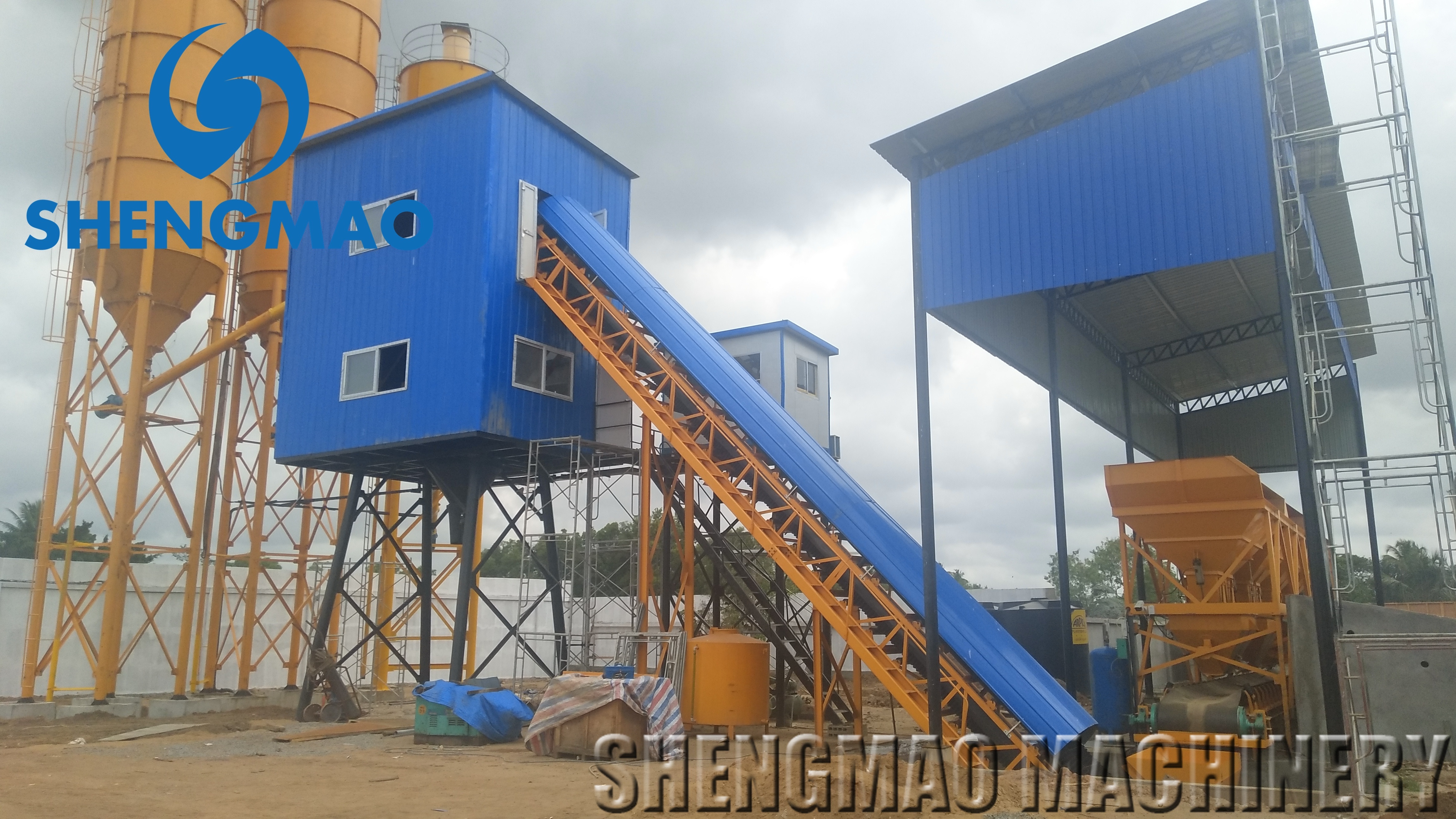 Tailored concrete batch production line Flexible cement mixing plant Robust aggregate batcher