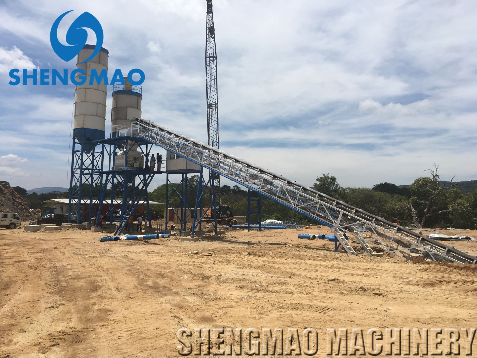 Shengmao second hand used concrete batch plant price