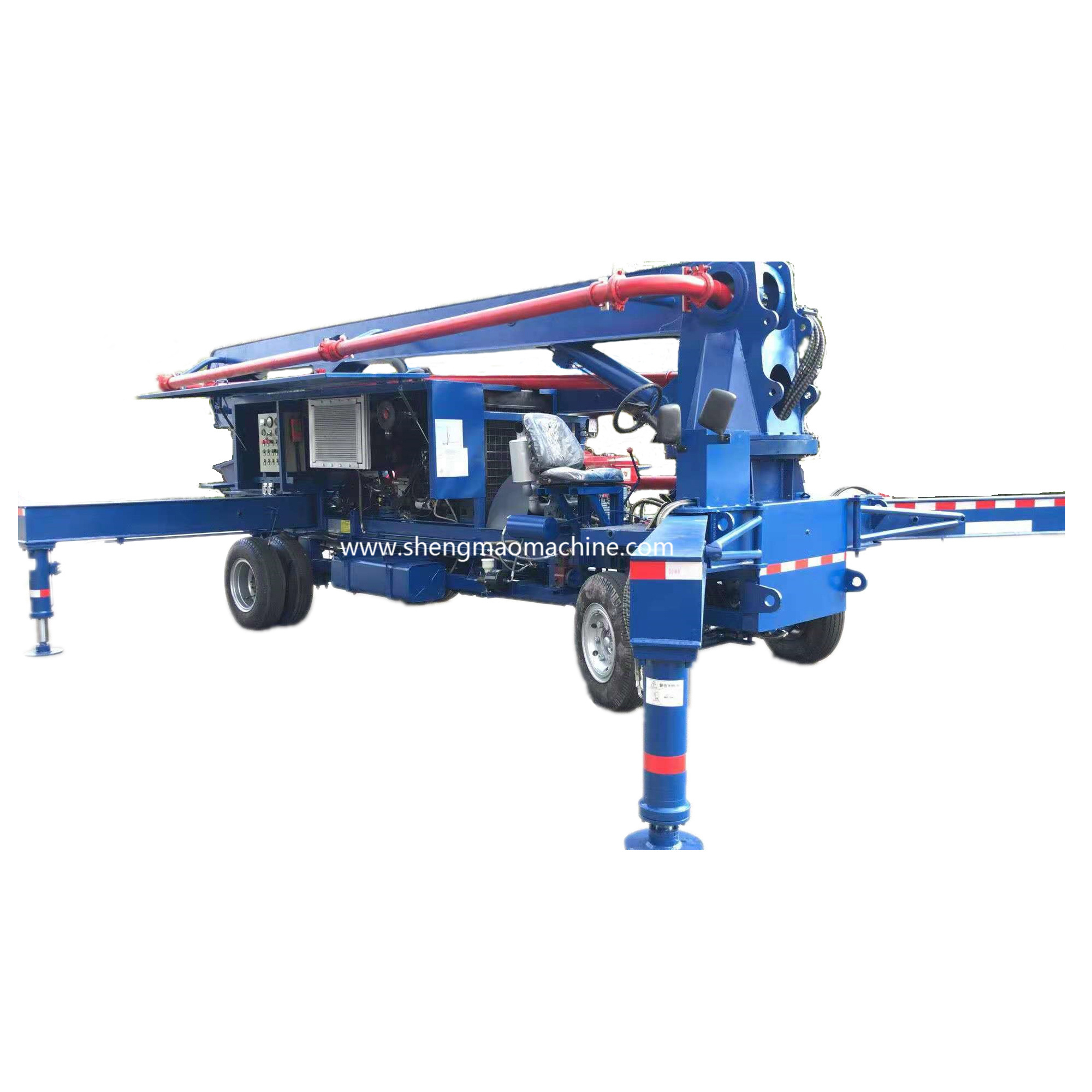 New arrival mobile 18m 20m 25m small boom pump truck factory price spider placing boom pump truck-mounted concrete boom pump