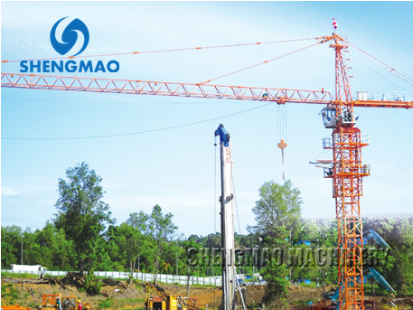 QTZ63(5010) tower crane boom length 50m mini tower crane price