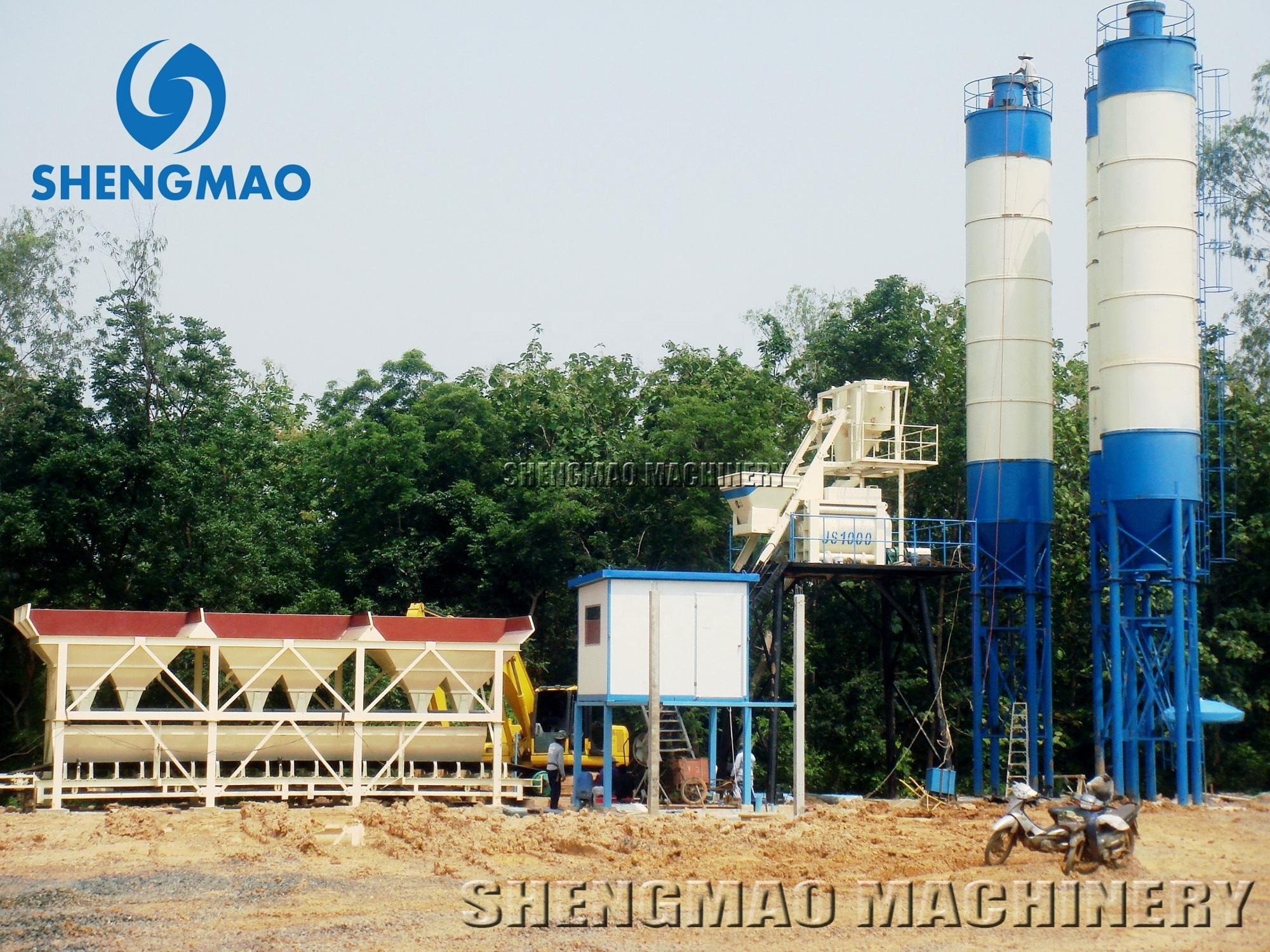 High-capacity concrete production facility Sustainable ready-mix batching facility Robust aggregate batcher