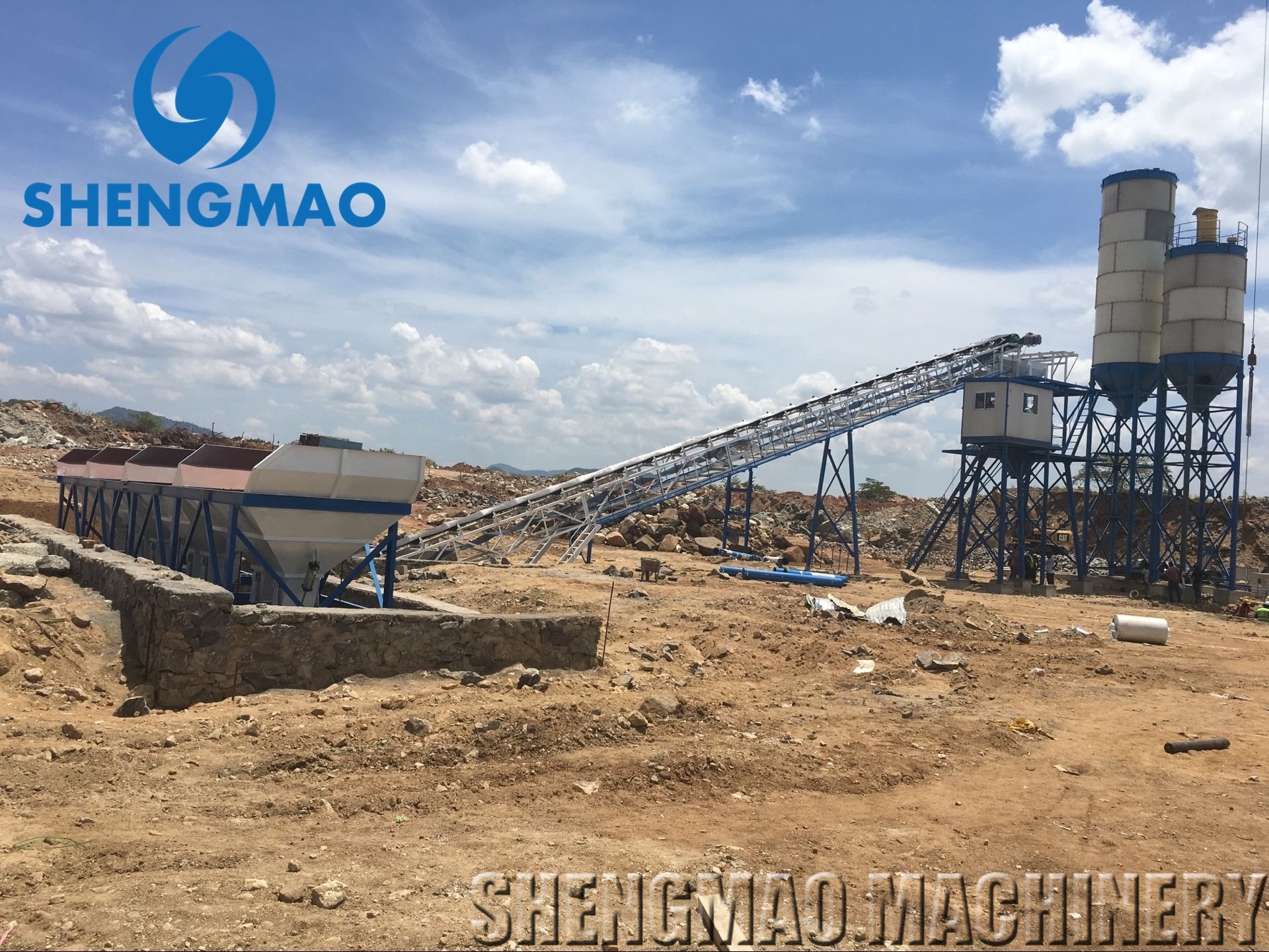 Shengmao second hand used concrete batch plant price