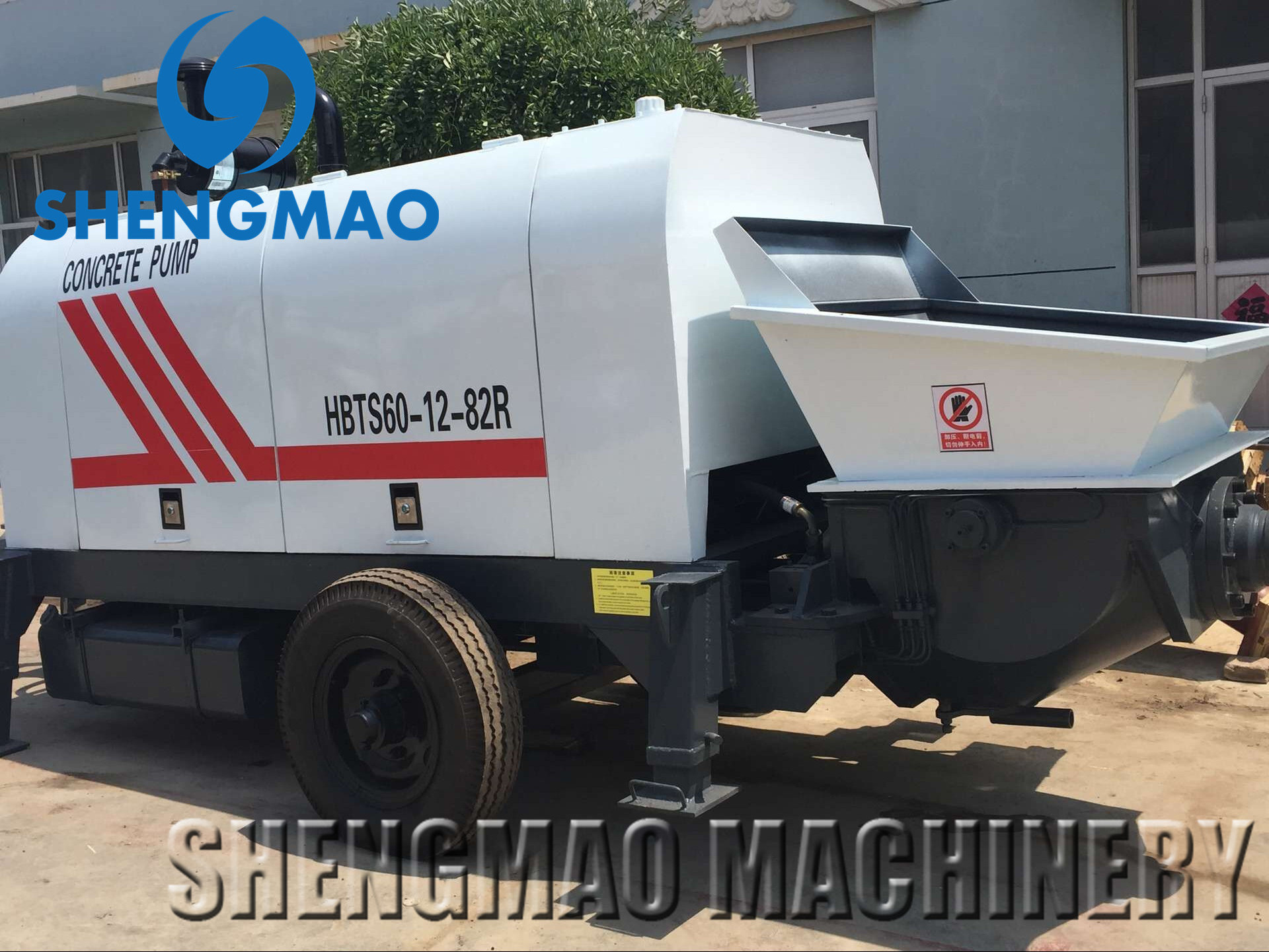 Efficient Small Concrete Pump Machine Diesel Trailer Concrete Pumps 60M3