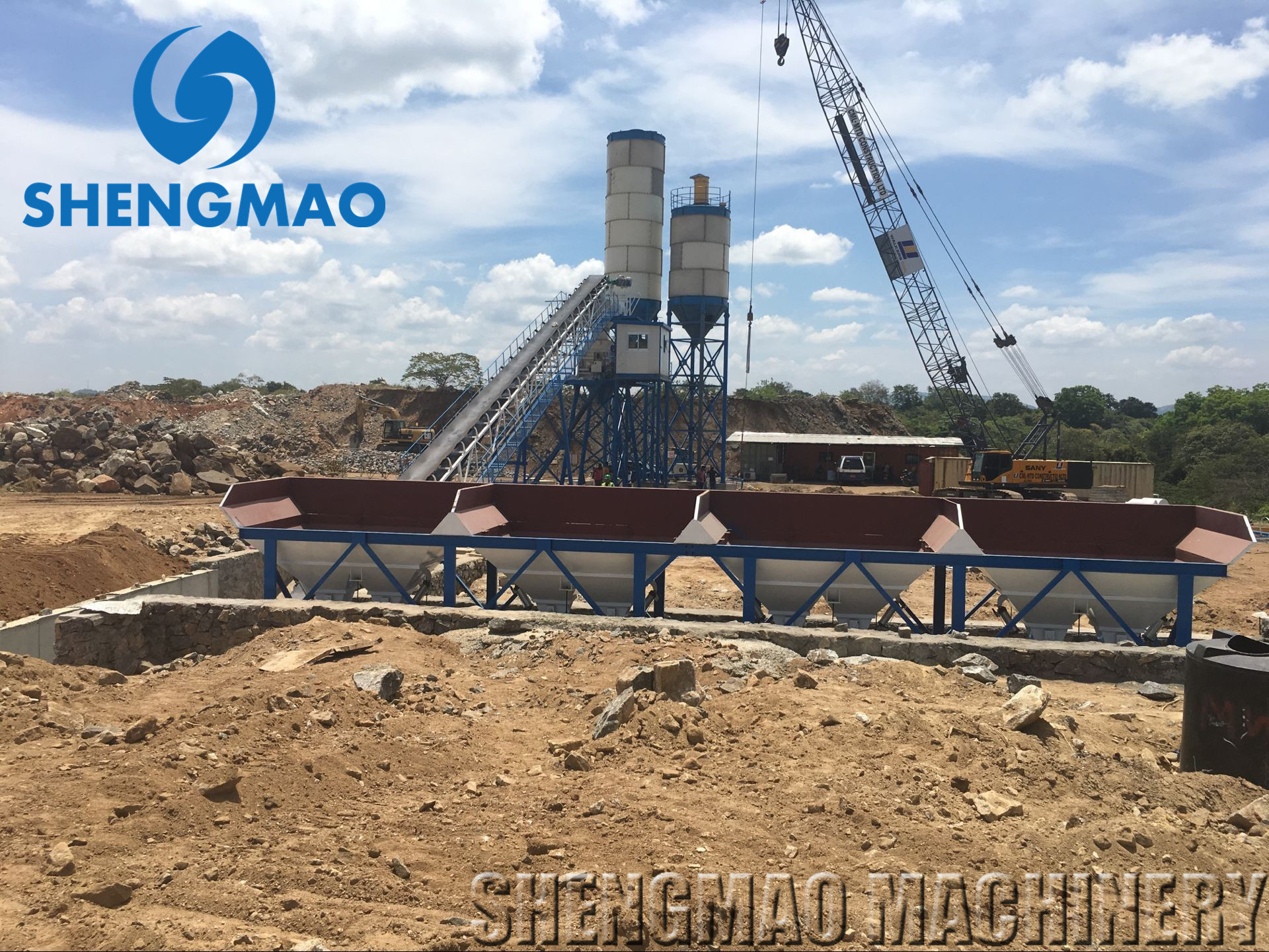 Shengmao second hand used concrete batch plant price