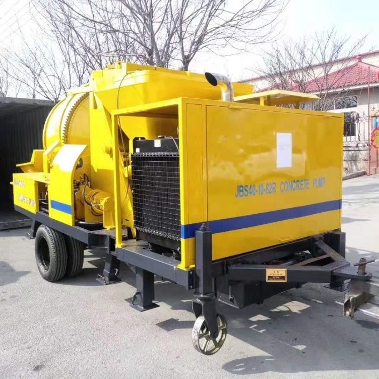 Mobile Trailer Mounted Price Concrete Pump Machine 40m3/h Capacity Concrete Mixer Pump