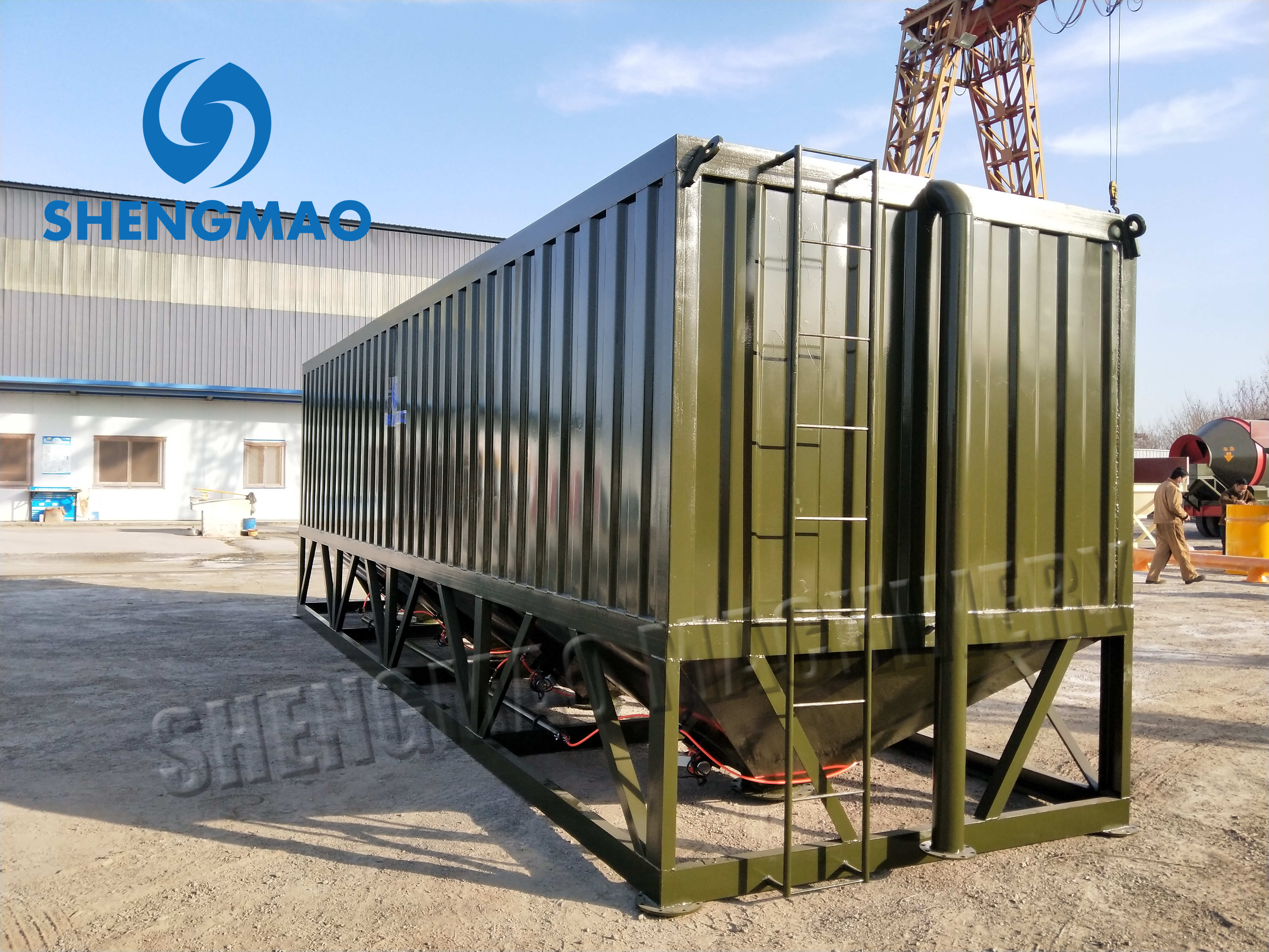 35T 50T 70T 100T 200T mobile horizontal cement silo fly ash mini cement silo for sale