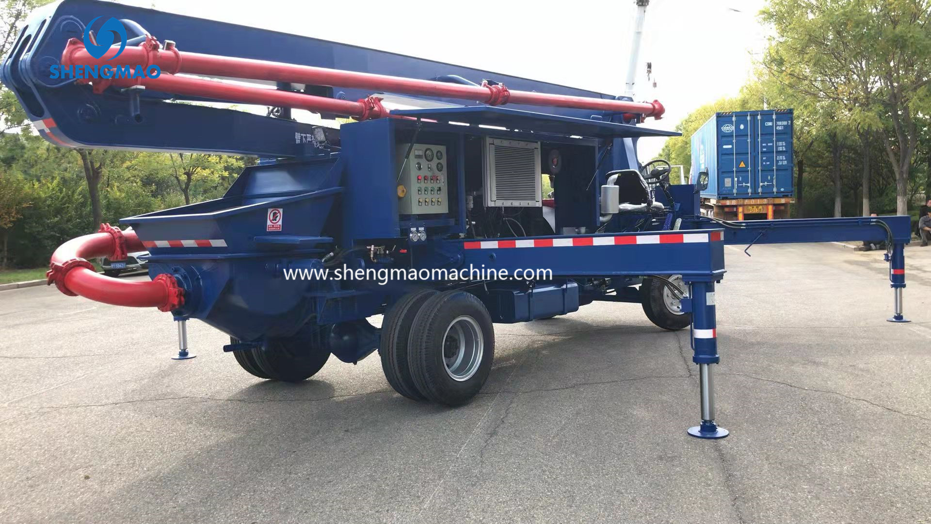 New arrival mobile 18m 20m 25m small boom pump truck factory price spider placing boom pump truck-mounted concrete boom pump