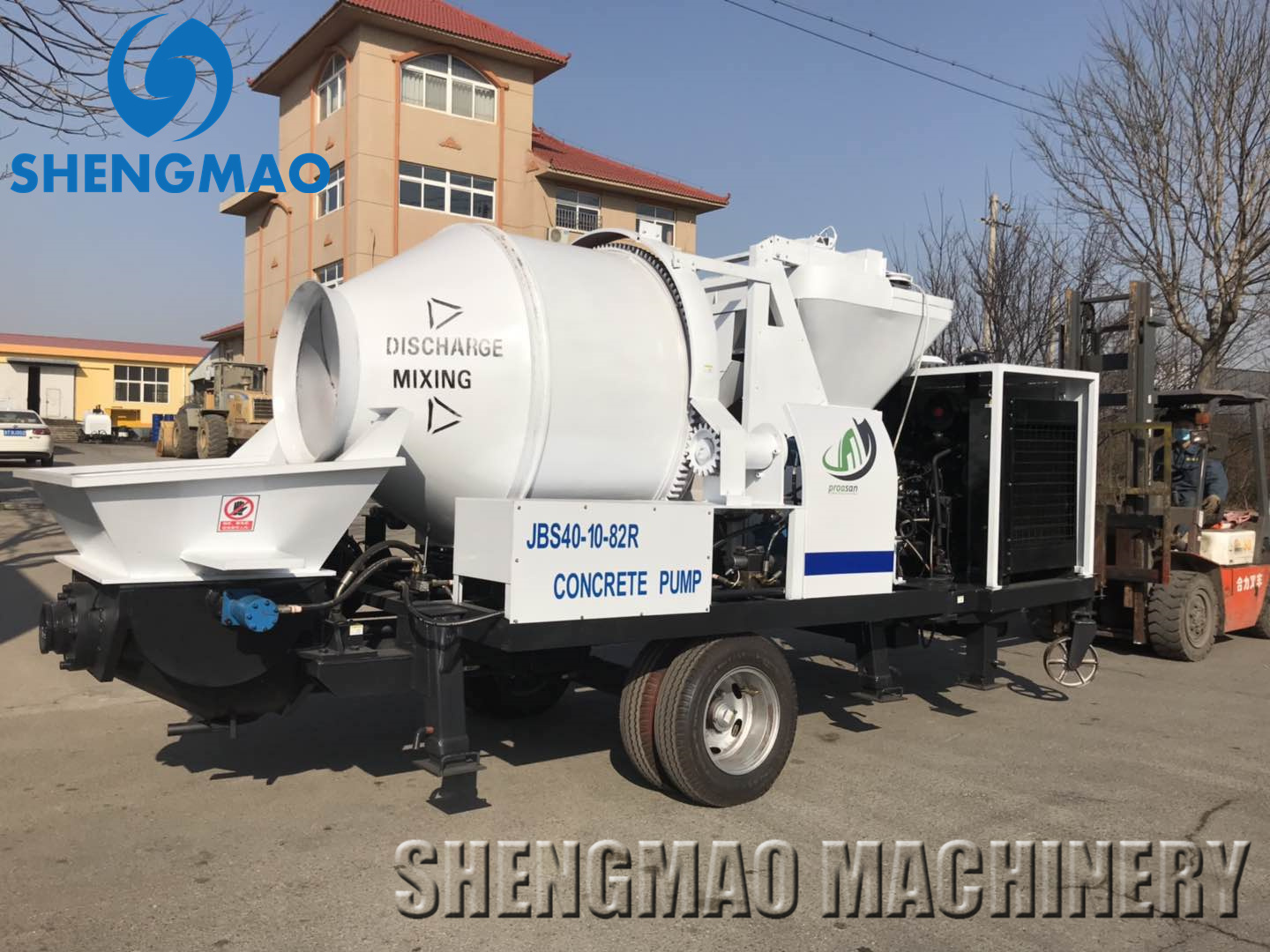 Concrete Mixer for Sale And 40m3 Diesel Engine Portable Concrete Mixer Pump for Sale in China