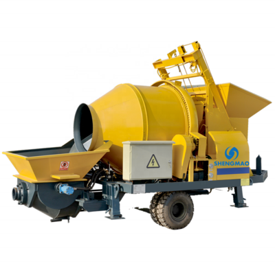 Mobile Trailer Mounted Price Concrete Pump Machine 40m3/h Capacity Concrete Mixer Pump