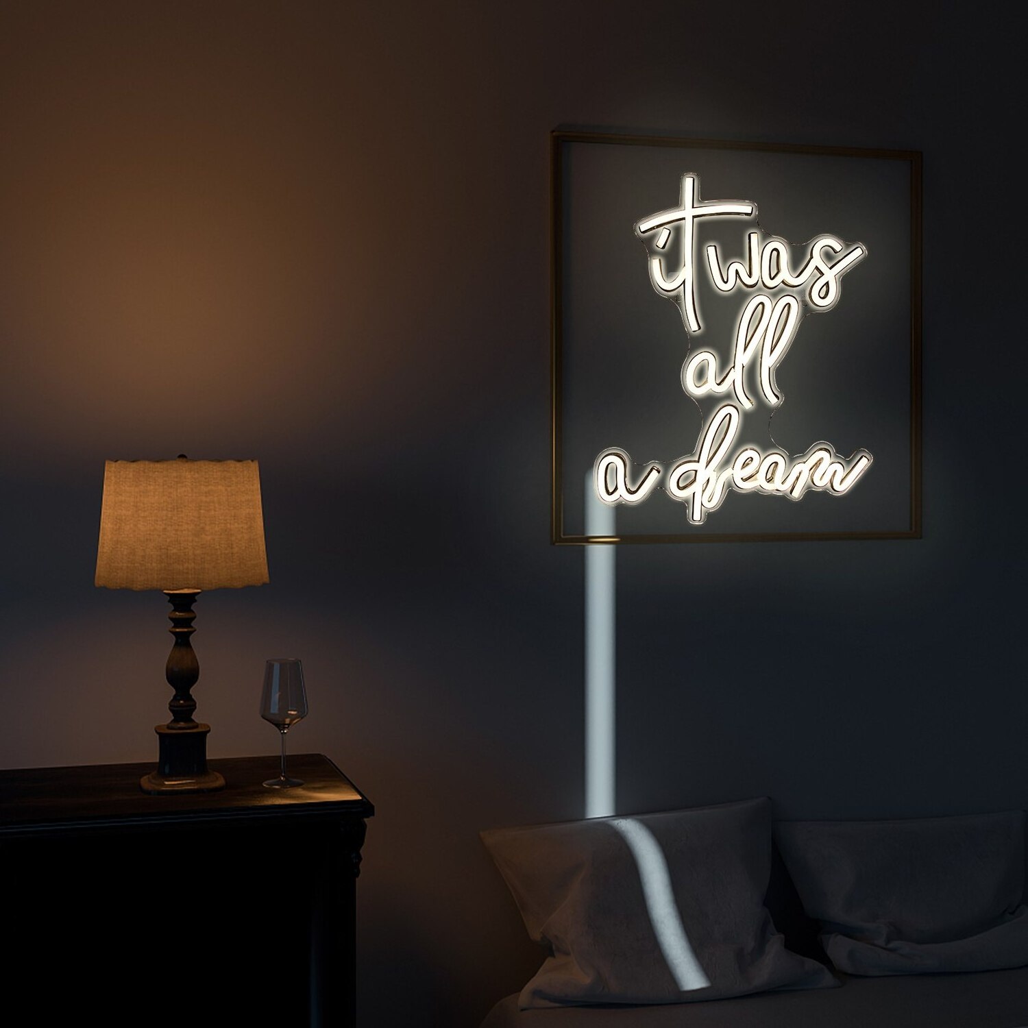 It Was All A Dream Neon Wedding Sign Custom Led Neon Acrylic Sign Party Wedding Decor For bedroom