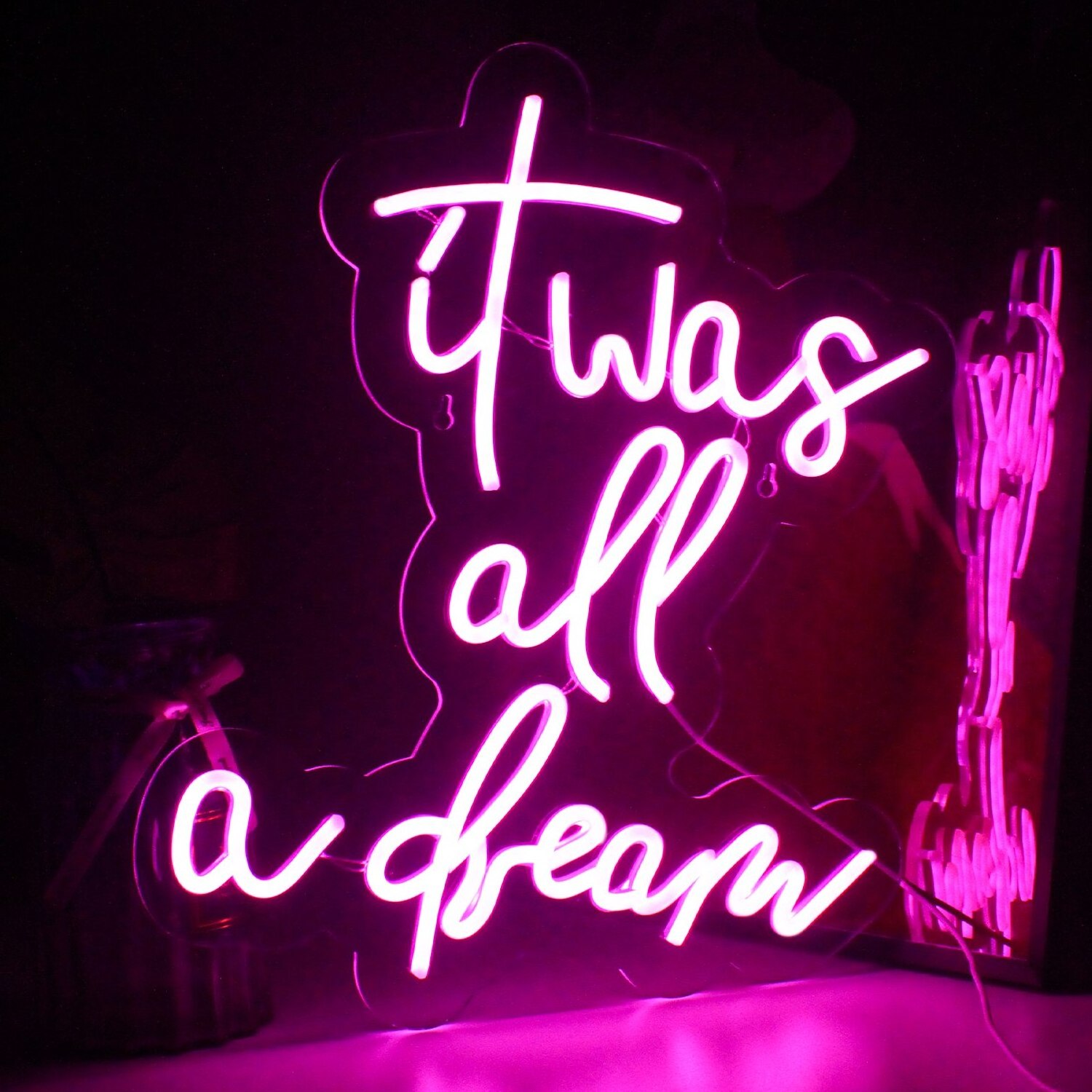 It Was All A Dream Neon Wedding Sign Custom Led Neon Acrylic Sign Party Wedding Decor For bedroom