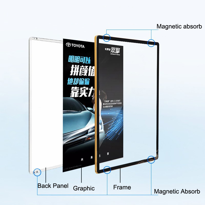 Advertising custom panel led frame acrylic poster display menu board,Led Advertising Light Boxes