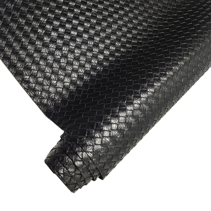 Factory wholesale of 1.0mm printed woven PVC artificial leather boxes, furniture, sofas, leather fabrics