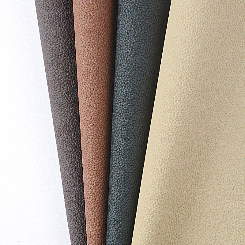 PVC synthetic leather litchi pearl texture resembling cotton leather for car seat synthetic leather product material wholesale